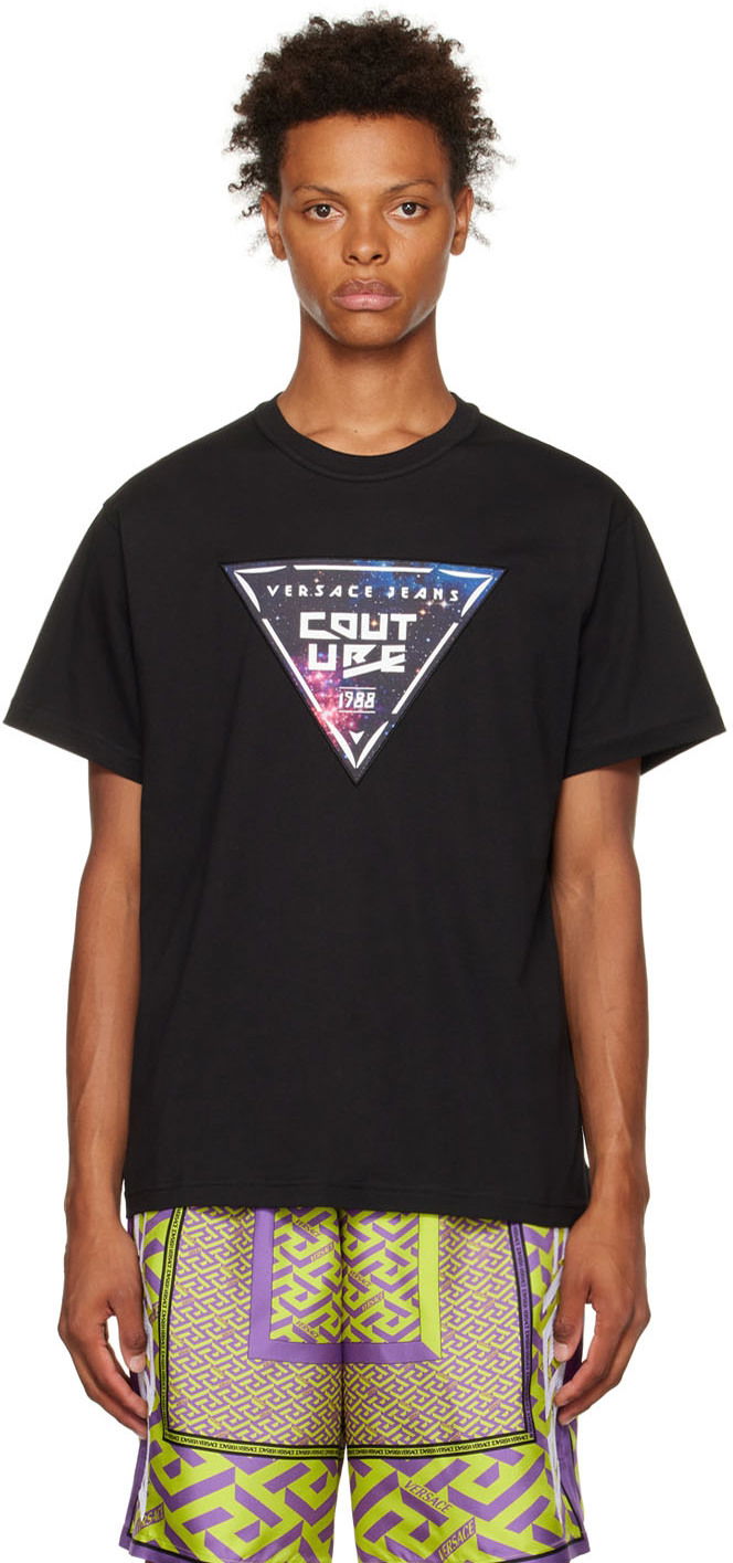 Tričko Versace Jeans Couture Space T-Shirt Čierna | E73GAHF07 ECJ03F, 0
