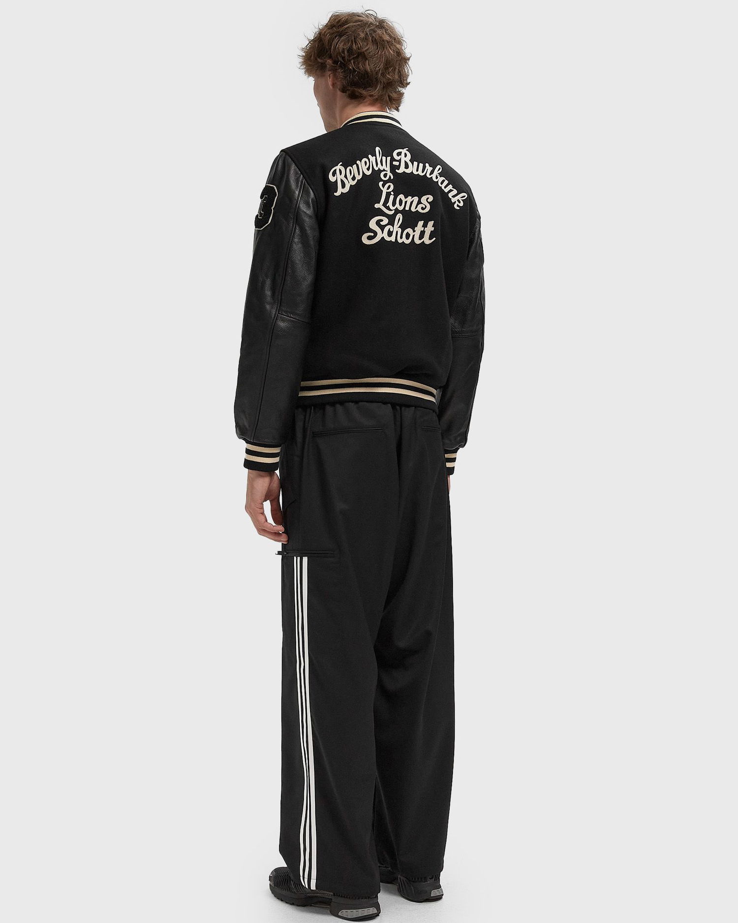 Bomber bunda Schott NYC Varsity Jacket Lower East Side Čierna | LCBOWLER-BLACK, 1