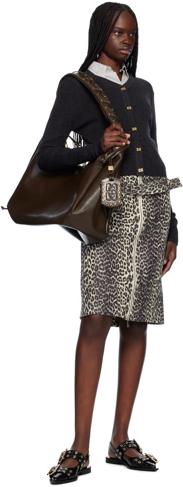 Kabelka GANNI GANNI XXL Shoulder Bag Hnedá | A6846, 3