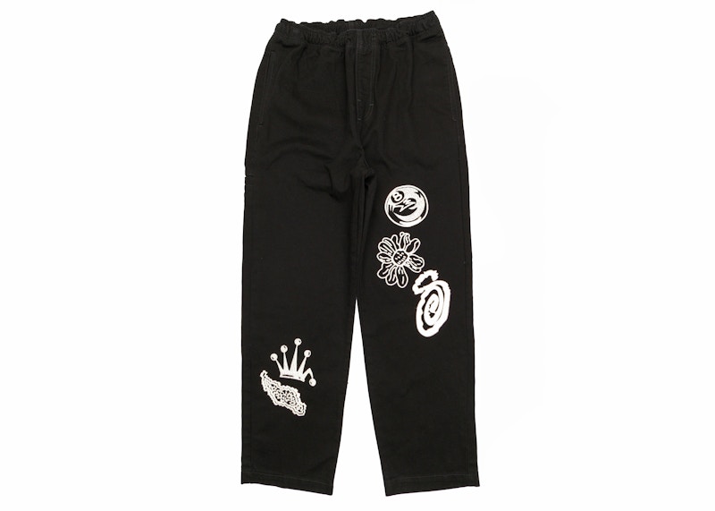 Cargo nohavice Stüssy Stussy Icon Beach Pants Čierna | 116575-WABL, 0