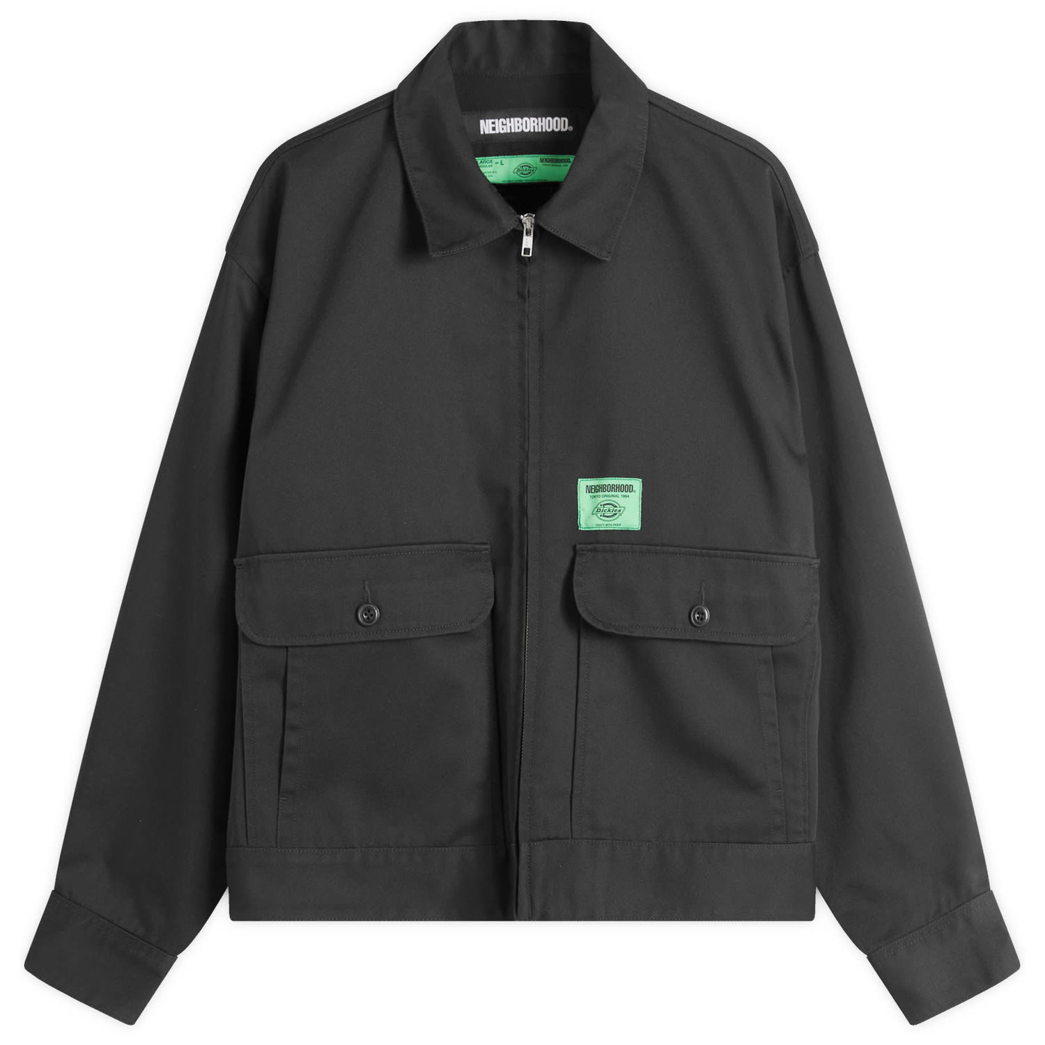 Bunda Neighborhood Dickies Zip Work Jacket Čierna | 242VFDKN-JKM01-BLK, 0