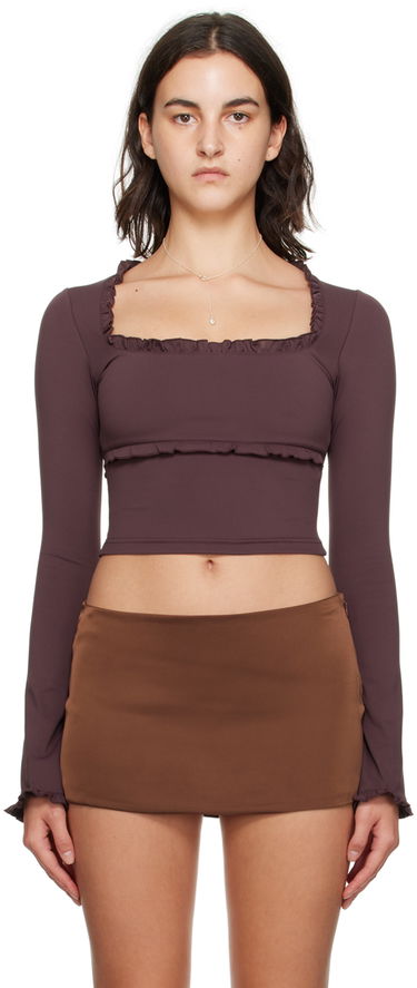 Tričko GUIZIO Guizio Fleur Long Sleeve Top Fialová | F23104K006, 0