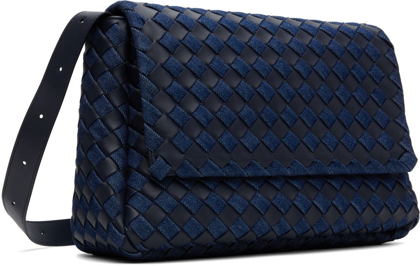 Taška cez rameno Bottega Veneta Bottega Veneta Large Cobble Messenger Bag Modrá | 796811V4IL1, 1