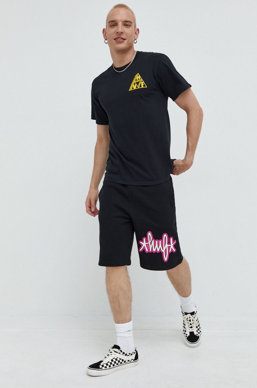 Šortky HUF Landmark Fleece Short Čierna | pt00219, 0