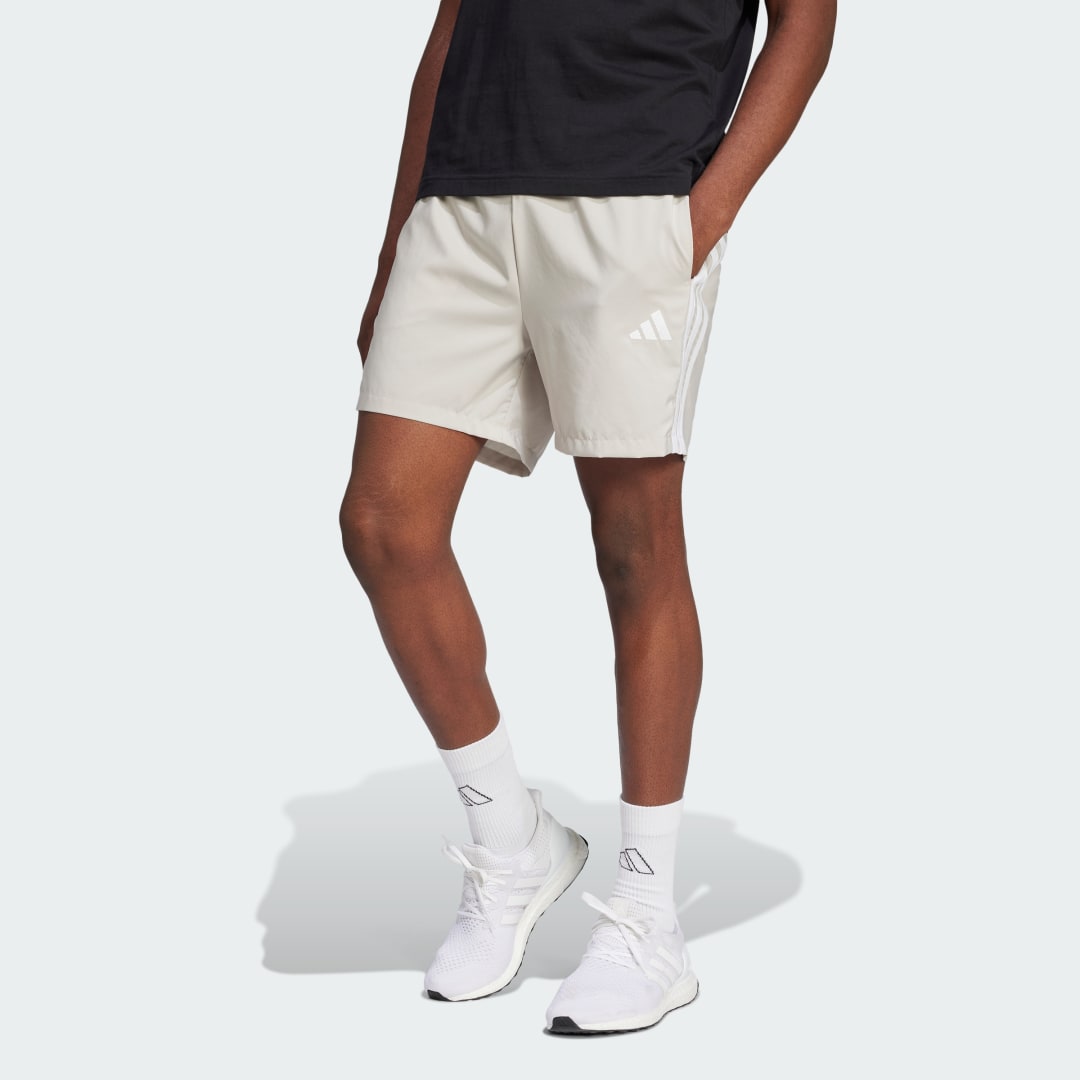 Šortky adidas Performance 3-Stripes Training Shorts Šedá | JW1909, 0