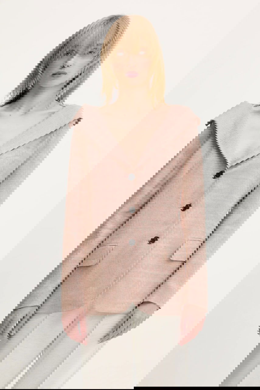 Bunda OUR LEGACY Our Legacy Kaonashi Linen Blazer Ružová | W2250KH, 0