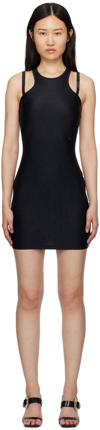 Šaty Versace Jeans Couture Crystal Midi Dress Čierna | E76HAOE05_ECJXXE, 0