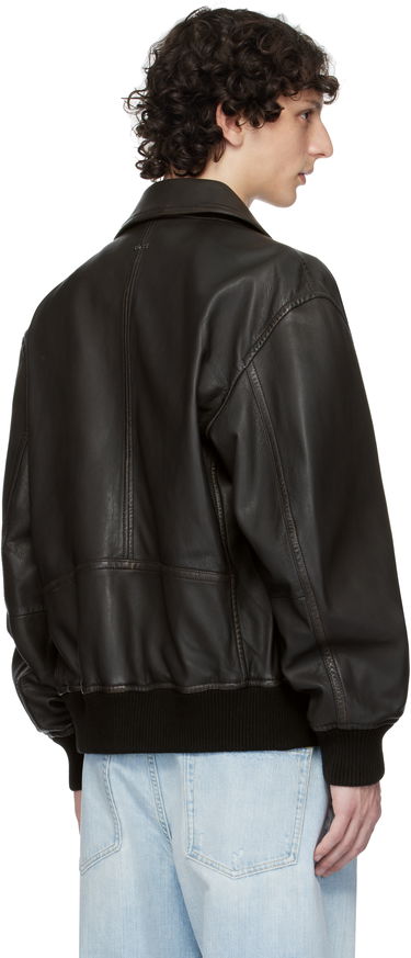 Bunda BOSS BOSS Zip Leather Jacket Čierna | 50543240, 2