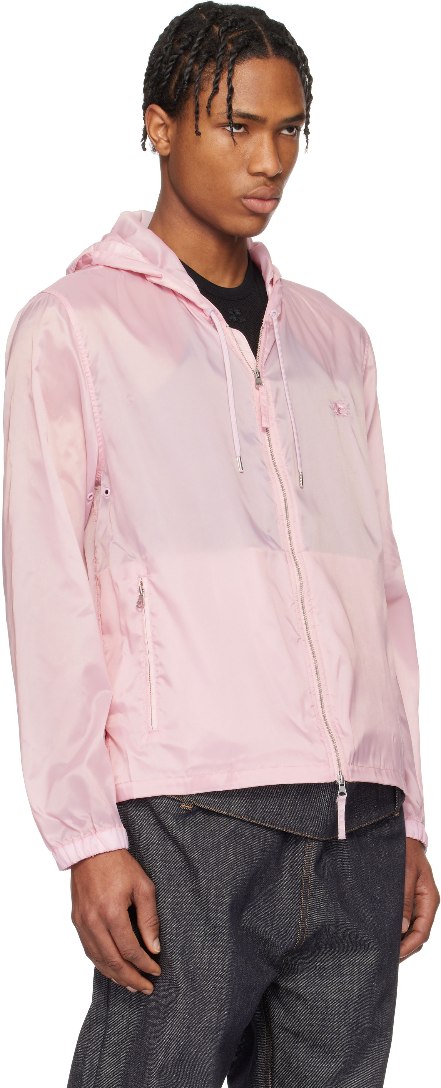 Vetrovka Courrèges Courrèges Hooded Windbreaker Jacket Ružová | 125CMA198NY0043, 1