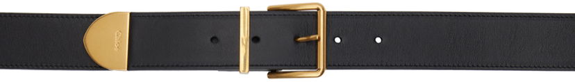 Opasok CHLOÉ Leather Belt With Logo Buckle Čierna | CHC23AC029CBC