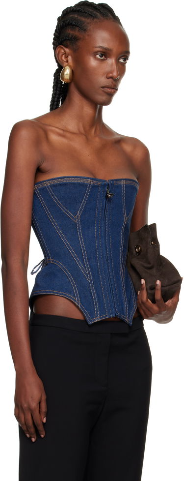 Podprsenka Vivienne Westwood Vivienne Westwood Cobrax Denim Corset Top Modrá | 15030040-W0162-, 1