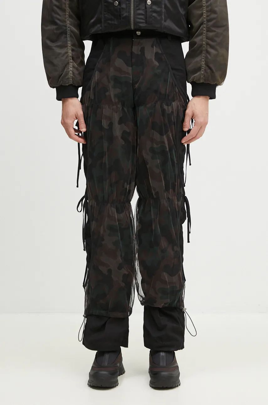 Nohavice Andersson Bell Camouflage Mesh Layered Tying Pants Čierna | apa767w, 0