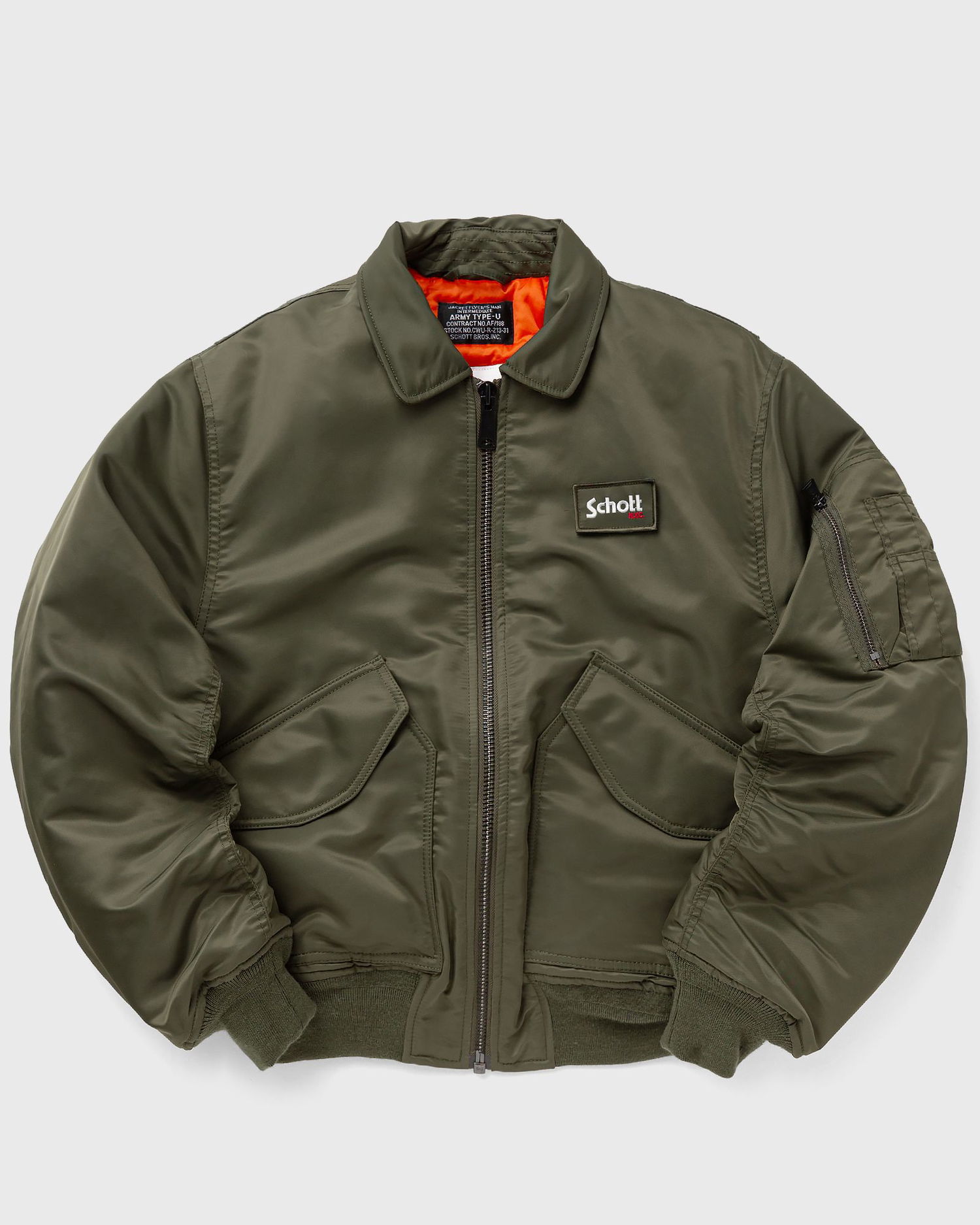 Bomber bunda Schott NYC Bomber Jacket Green Zelené | 21090RS-ARMY-KAKI, 0
