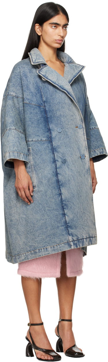 Kabáty Dries Van Noten Dries Van Noten Long Denim Coat Modrá | 242-010221-9390, 1