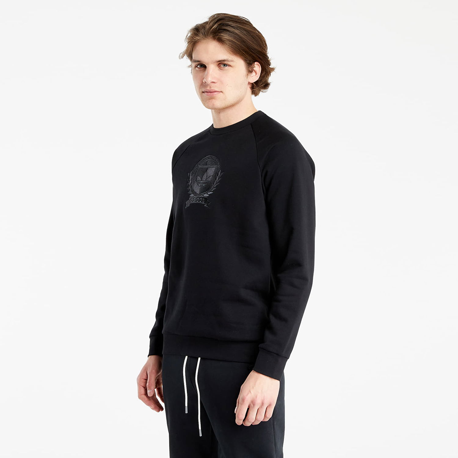 Mikina adidas Originals Collegiate Crest Crew Sweatshirt Čierna | H32144, 0