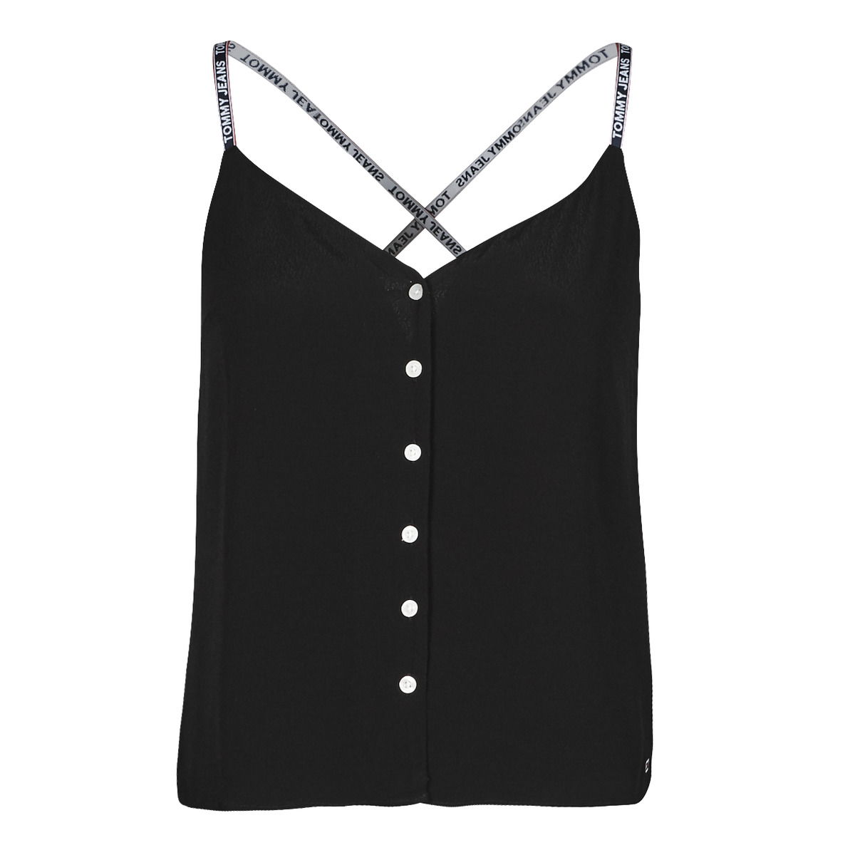 Tielko Tommy Hilfiger CAMI BUTTON THRU TOP Čierna | DW0DW09762-BDS, 0