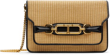 Taška cez rameno Tom Ford Tom Ford Raffia & Leather Small Shoulder Bag Béžová | L1738-TRA004X, 0