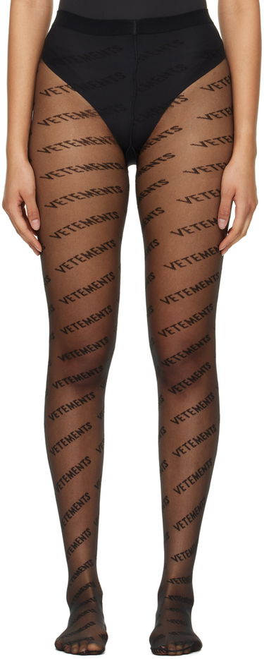 Ponožky VETEMENTS Monogram Logo Tights Čierna | WA53TI100B, 0