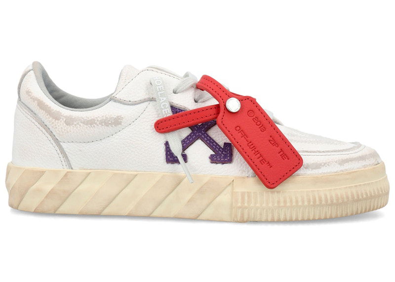 Tenisky a topánky Off-White Vulcanized Low Distressed White Purple (Women's) Biela | OWIA272F23LEA0030137