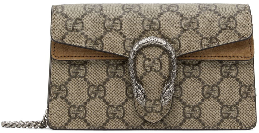 Taška cez rameno Gucci Beige Super Mini GG Supreme Béžová | 476432 KHNRN