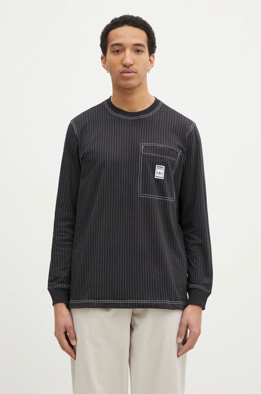 Tričko adidas Originals adidas Originals Wabash Long Sleeve T-Shirt Čierna | JP4479, 0