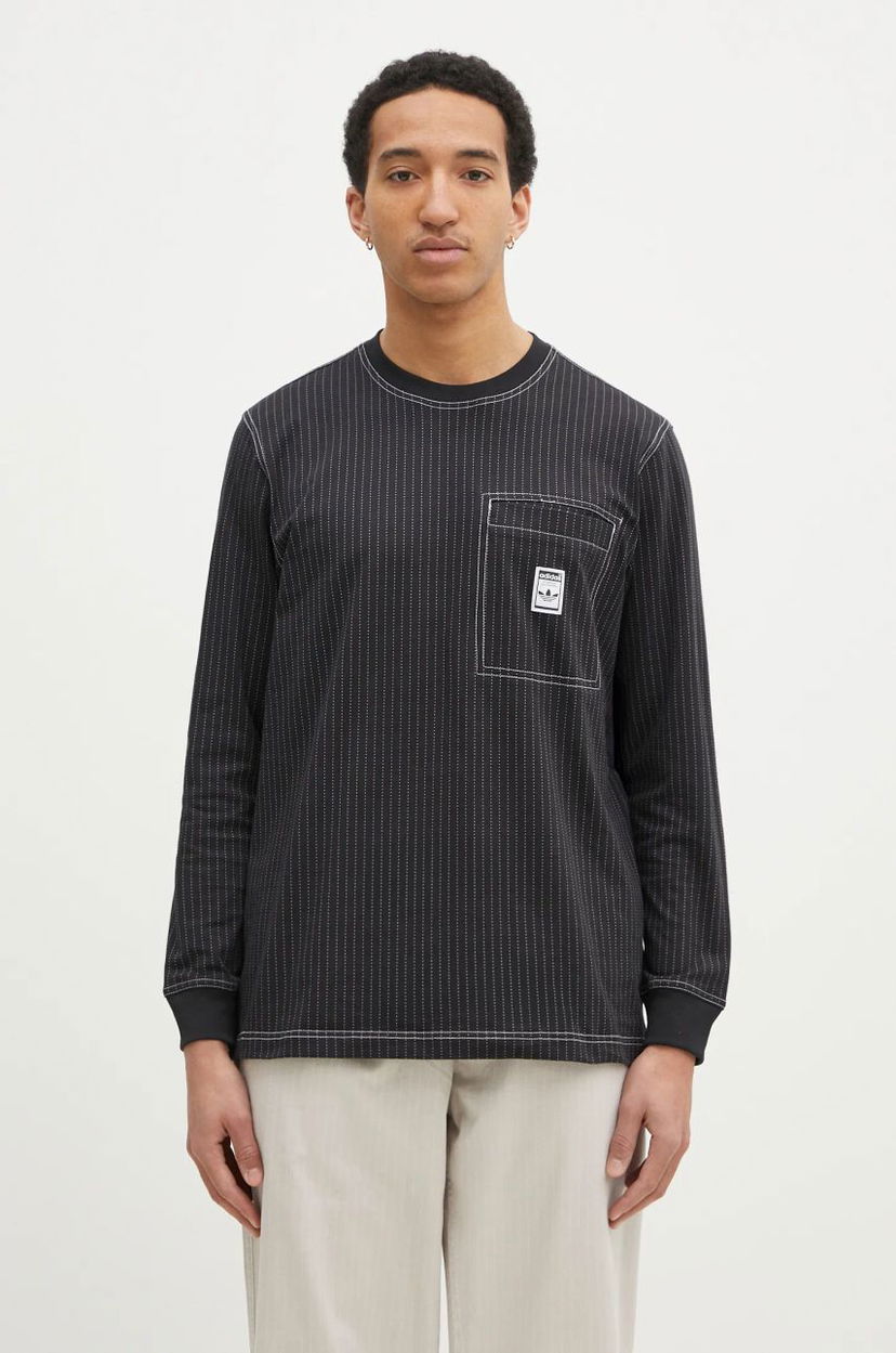 Tričko adidas Originals adidas Originals Wabash Long Sleeve T-Shirt Čierna | JP4479