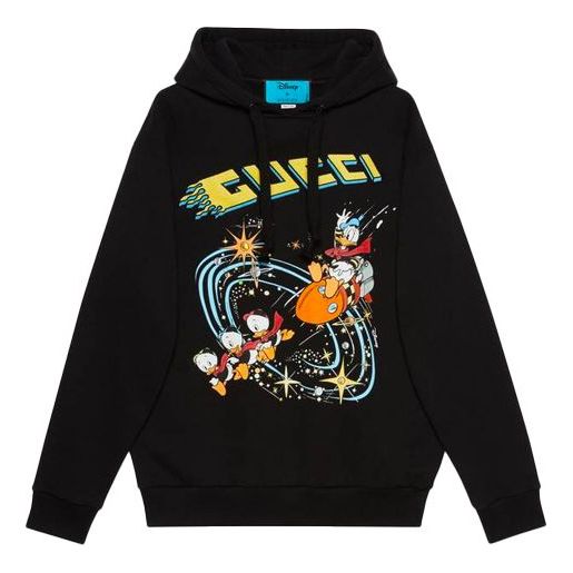 Mikina Gucci Disney x  Cartoon Donald Duck Print Hoodie Čierna | 615061-XJDC6-1043