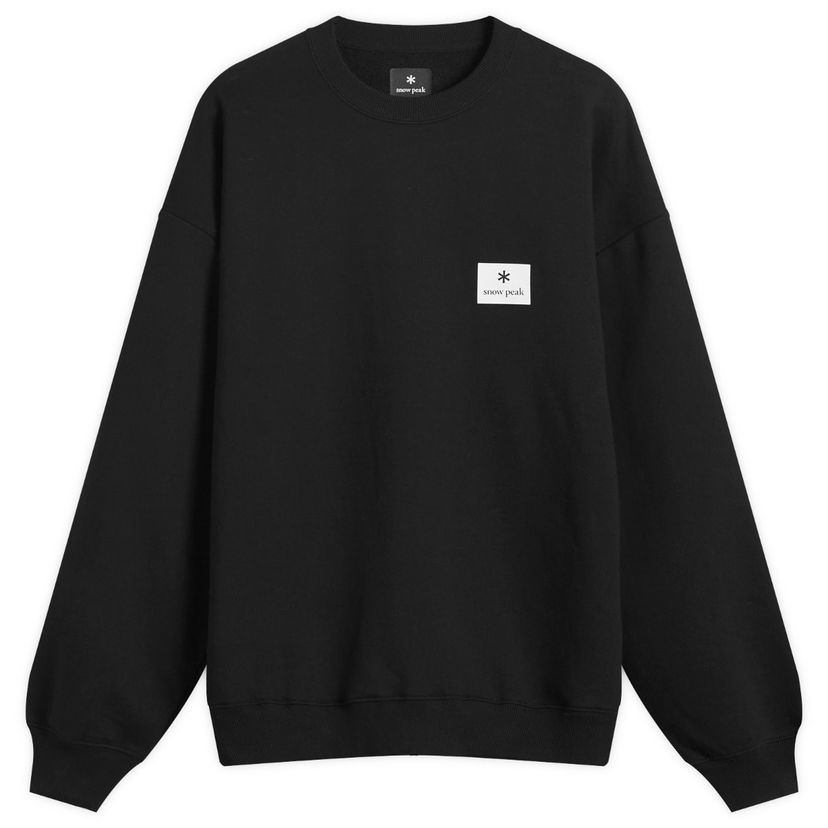 Mikina Snow Peak Square Logo Pullover Sweatshirt Čierna | NSD-SW-25AU001-BLK