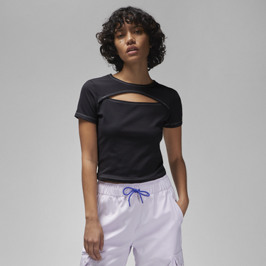 Tričko Jordan Sport Keyhole T-Shirt Čierna | DX0464-010, 2