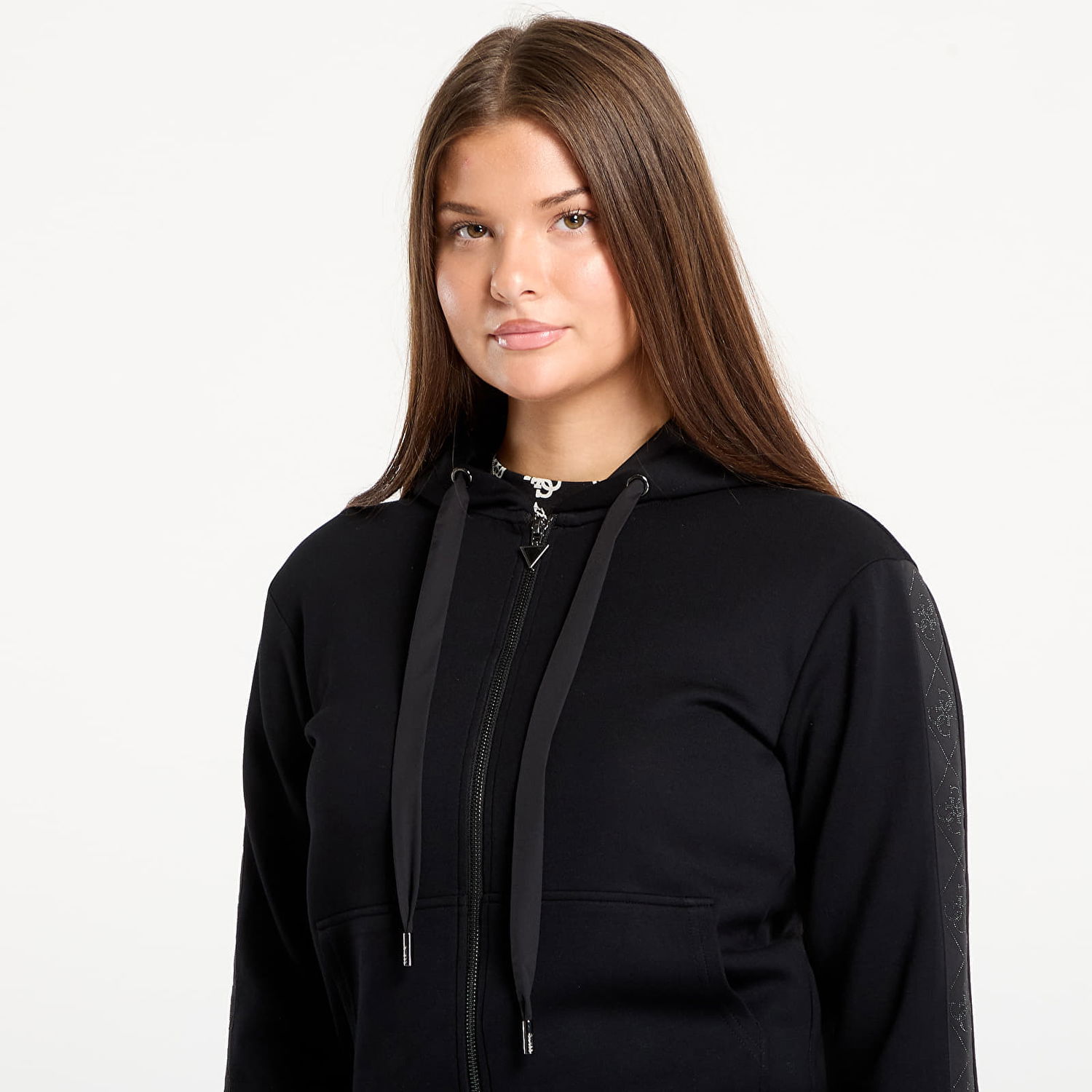 Mikina GUESS GUESS New Hooded Scuba Sweatshirt Čierna | W5YQ05KBYE2-JBLK, 1