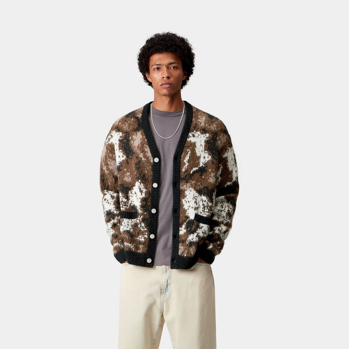 Sveter Carhartt WIP Carhartt WIP Merton Cardigan Wild Dog Jacquard Hnedá | I035391_9, 0