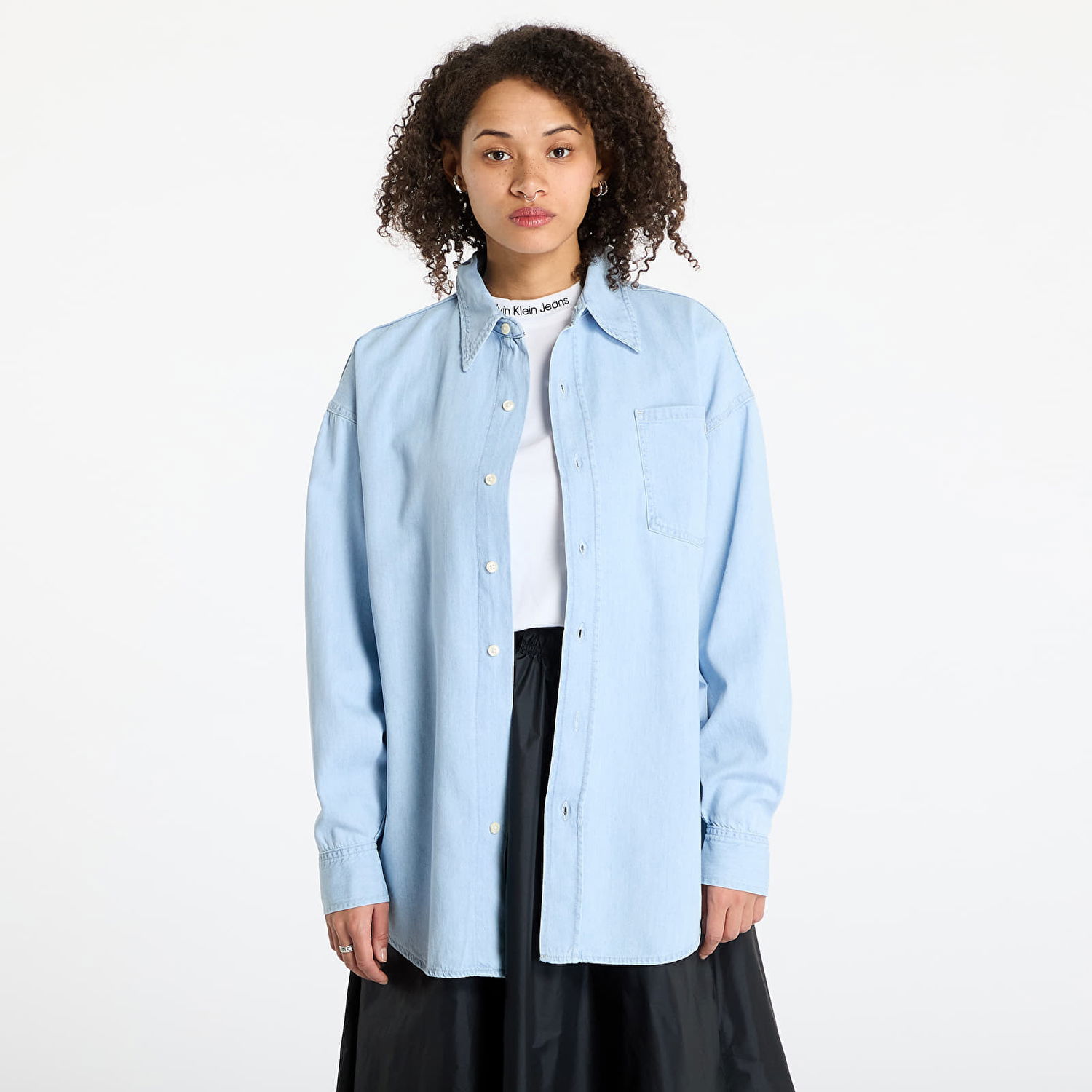 Košeľa CALVIN KLEIN Calvin Klein Jeans Oversized Longsleeve Denim Shirt Modrá | J20J225010 1AA, 0
