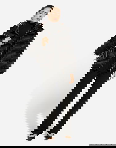 Prešívaná bunda Dolce & Gabbana Padded Satin Jacquard Down Jacket With All-over Dg Logo Čierna | F9P48TGDCL4N0000, 1