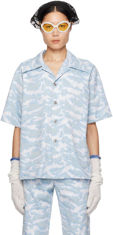 Košeľa Anna Sui Anna Sui Exclusive Printed Shirt Modrá | M1024D20, 0