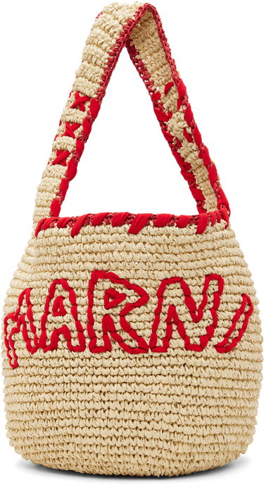 Kabelka Marni Nassa Woven Small Bag with Raised Lettering and Contrast Trim Rôznofarebný | SBMP0257A0 P8561, 0