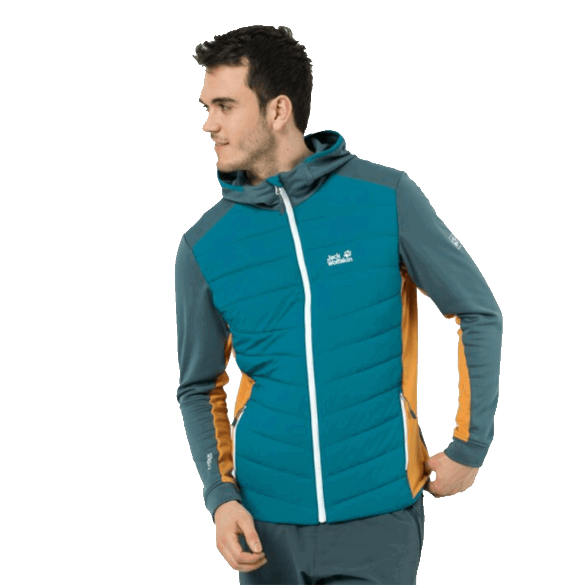 Prešívaná bunda Jack Wolfskin CROSSING PEAK Padded Hooded Jacket Rôznofarebný | 1708912-1065, 0