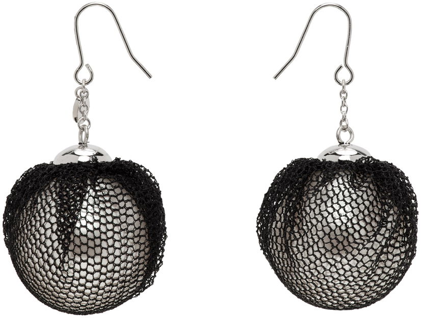 Náušnice UNDERCOVER Undercover Mesh Ball Earrings Čierna | UC1D1R51-1