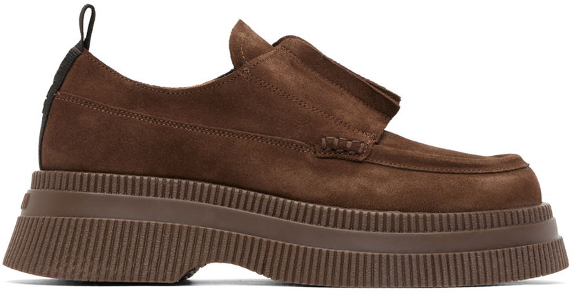 Tenisky a topánky GANNI GANNI Creepers Suede Loafers Hnedá | S1941