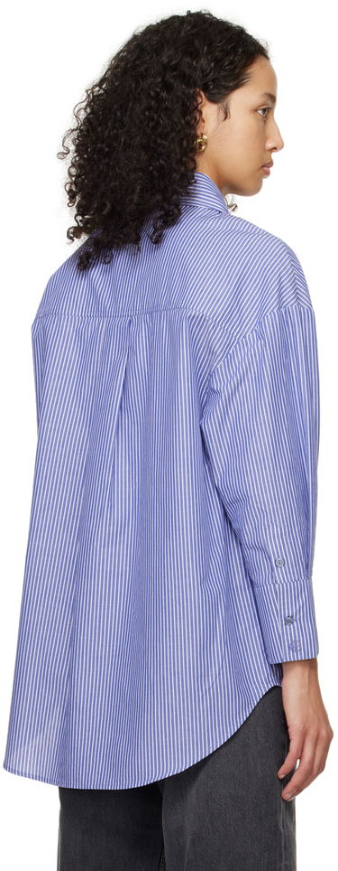 Košeľa Anine Bing Striped Mika Button-Down Shirt Modrá | A-07-3006-404, 2