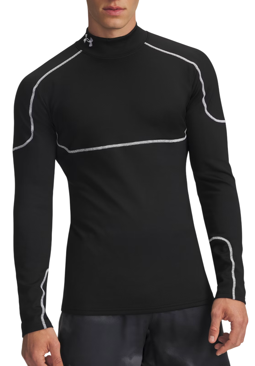Tričko Under Armour Under Armour ColdGear Grid Mock Neck Long Sleeve T-Shirt Čierna | 6007127-001