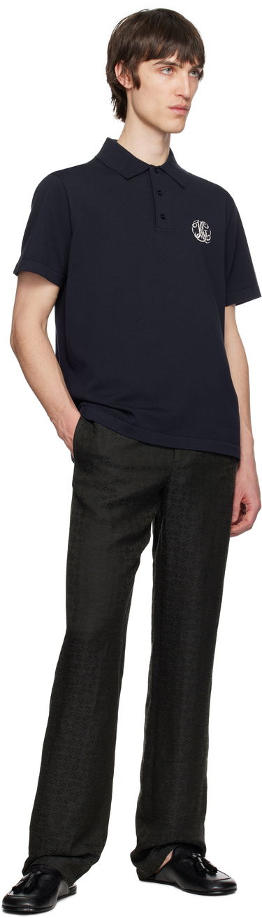 Polo tričko Givenchy Givenchy Knit Jacquard Polo Navy | BM71N14YM5401, 3