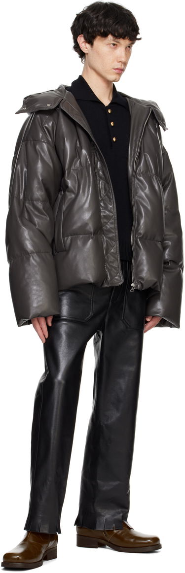 Prešívaná bunda Nanushka Nanushka Vili Vegan Leather Puffer Jacket Šedá | NM24FWJK01769, 3