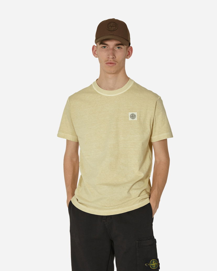 Tričko Stone Island Garment Dyed Logo T-Shirt Béžová | 801523757 V0191