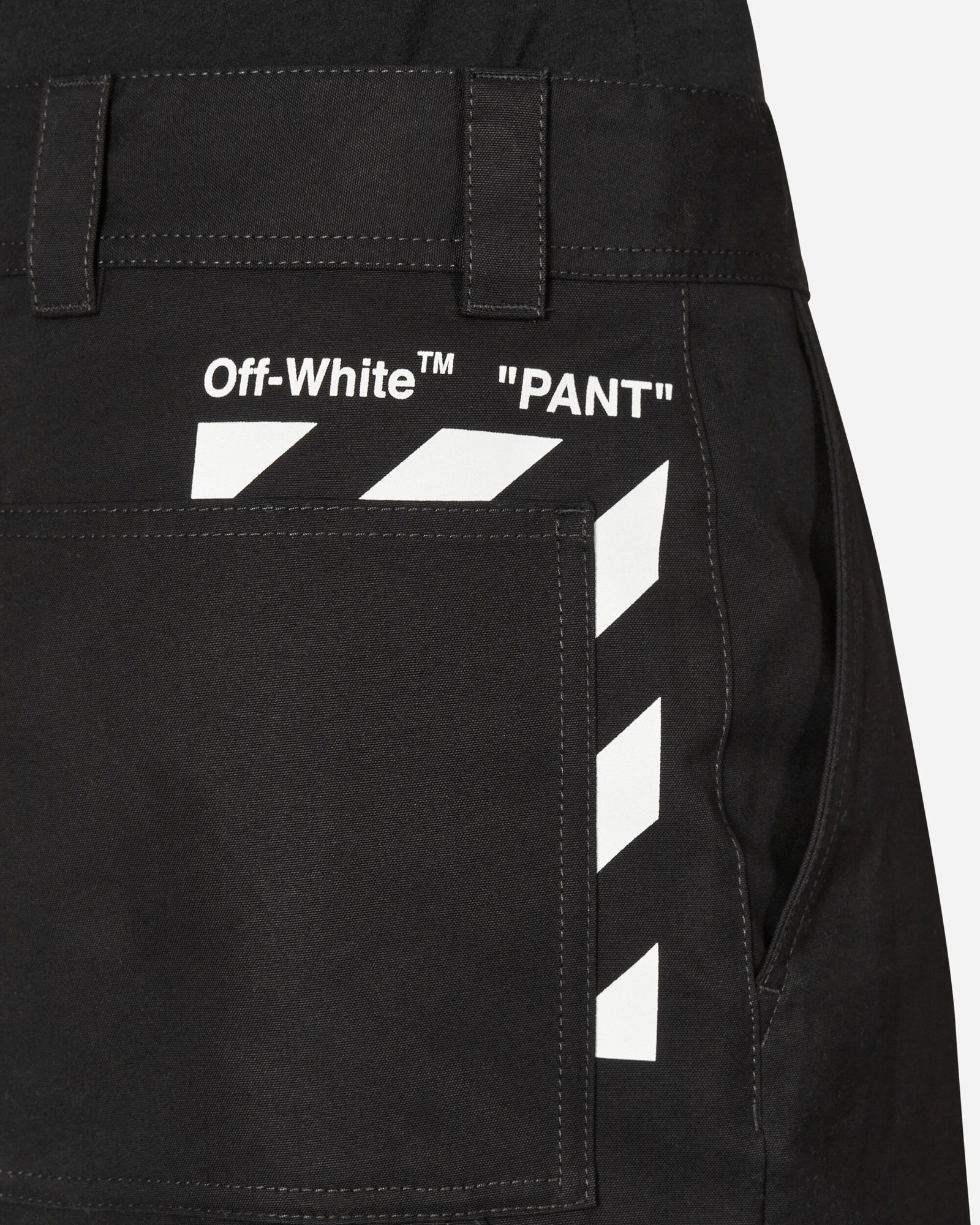 Diagonal Pocket Carpenter Pants Black