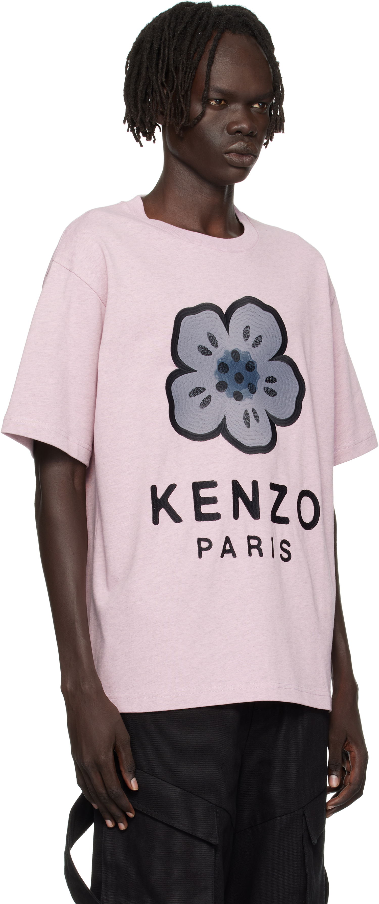 Tričko KENZO Kenzo Paris 'Boke Flower' Embroidered Oversized T-Shirt Ružová | FF65TS4574SI, 1