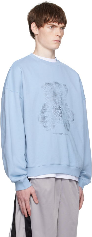 Mikina We11done Coding Teddy Sweatshirt Modrá | WD-TS2-25-789-U-BL, 1