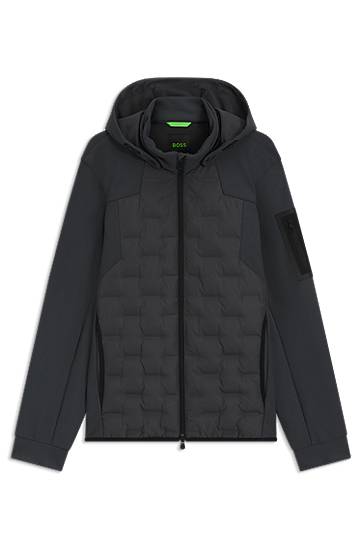 Bunda BOSS Down-filled Hooded Jacket Čierna | 50541045