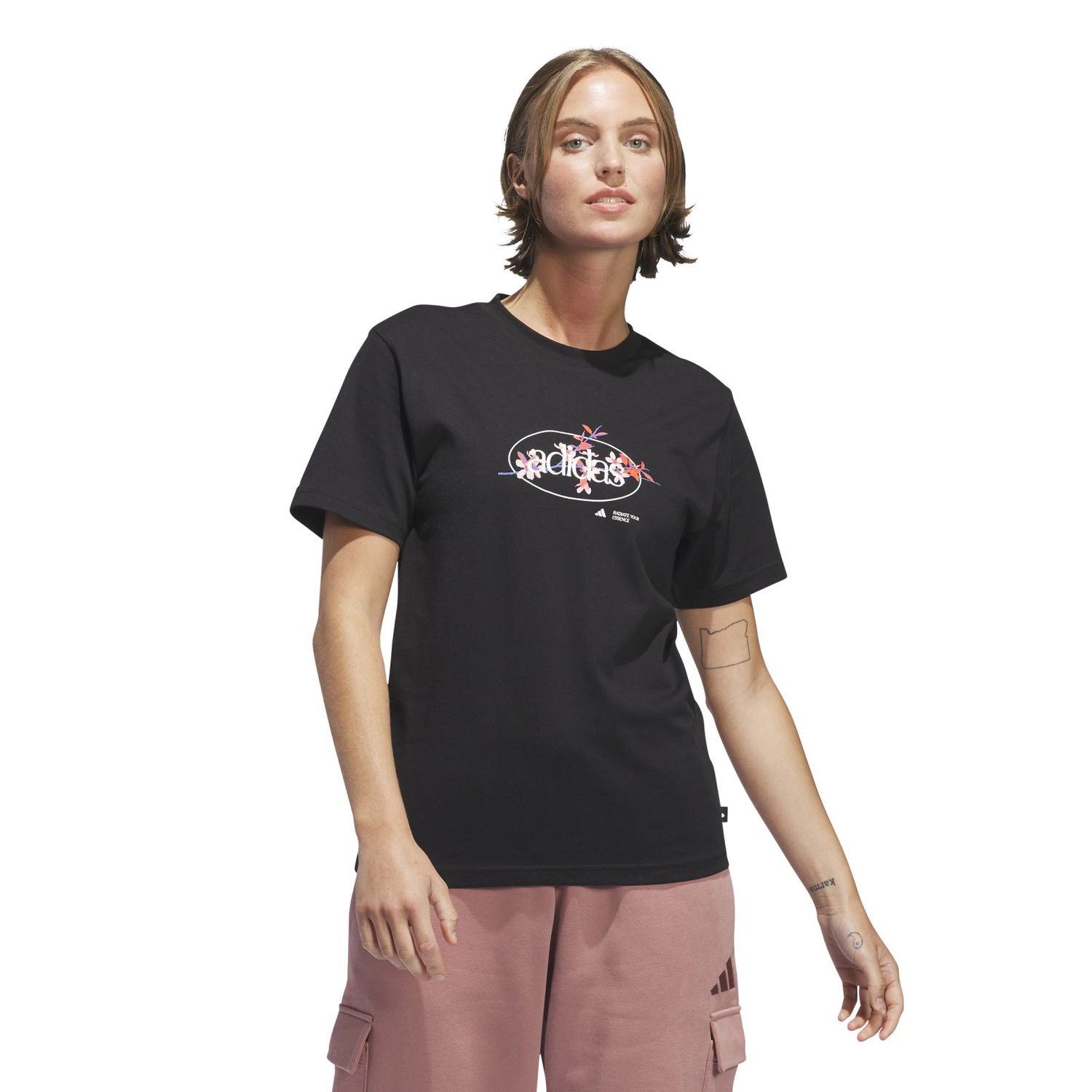 Tričko adidas Performance Floral Graphic T-Shirt Čierna | JP0115, 1