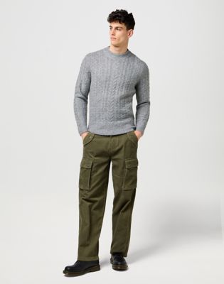 Cargo nohavice Wrangler Wrangler Casey Jones Loose Corduroy Cargo Pants 38 x 32 Zelené | 112371050:38:32, 1