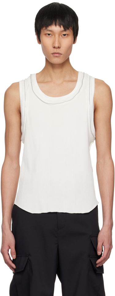 Tielko UNDERCOVER UNDERCOVER Ribbed Tank Top Biela | UC1E4803-1, 0